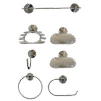 JUEGO ACC. BAÑO CROMADOS ECO (x 7 piezas)