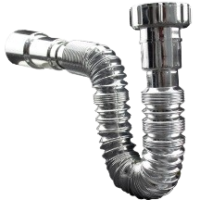 FUELLE EXTENSIBLE CROMADO Ø 40 CON TUERCA 1 ¼"