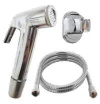 DUCHADOR BIDET CON GATILLO Y FLEXIBLE