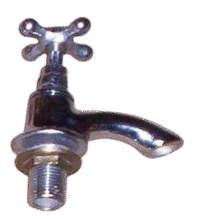 CANILLA LAVATORIO METAL PICO CURVO NAC.