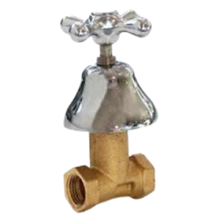 LLAVE DE PASO BRONCE H-H CON CAMPANA 1/2"