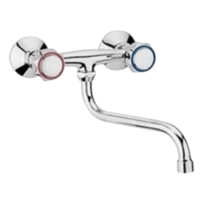 GRIFERIA MEZCLADORA PARED PICO BAJO 'S' ZAZZERI