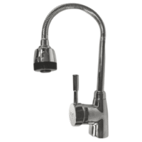 MONOCOMANDO MESADA PICO FLEXIBLE CROMO