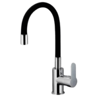 MONOCOMANDO MESADA PICO FLEXIBLE NEGRO