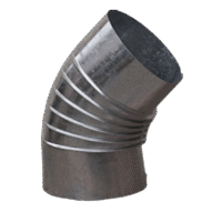 CURVA 45º CHAPA GALVANIZADA