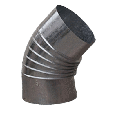 CURVA 45º CHAPA GALVANIZADA