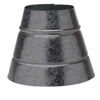 REDUCCION CONICA CHAPA GALVANIZADA 4" x 3"