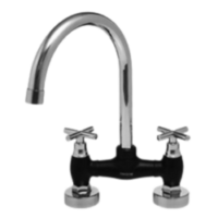 GRIFERIA MEZCLADORA MESADA ABS NEGRA