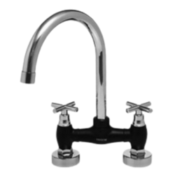 GRIFERIA MEZCLADORA MESADA ABS NEGRA