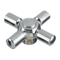 VOLANTE CRUZ PLASTICO CROMADO